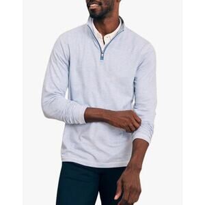 Faherty Pima Cotton Quarter Zip Mock Neck Pullover Sweater XL A003200